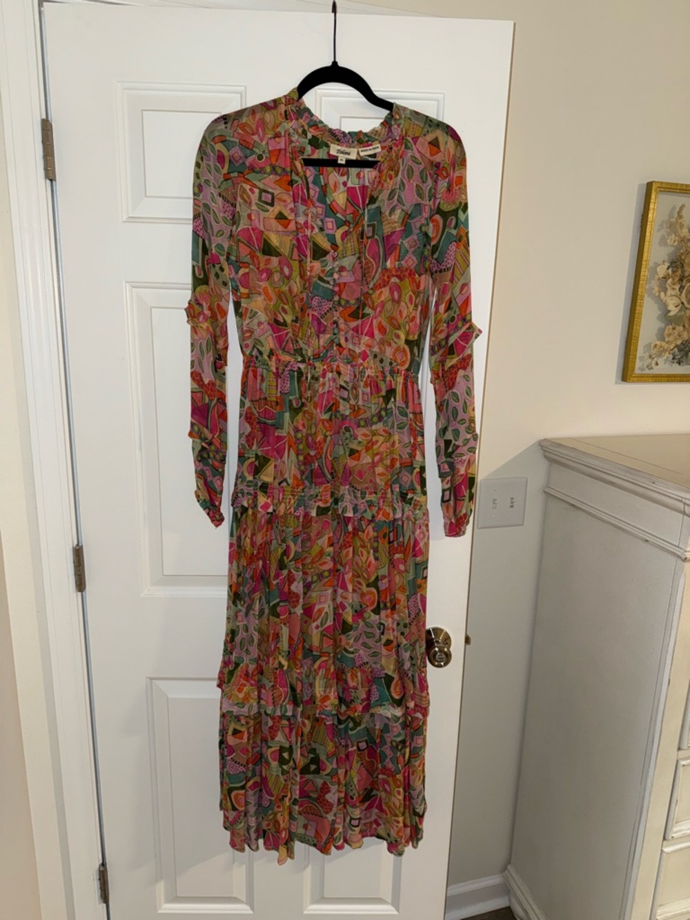 Tolani Multicolor Floral & Geometric Print Maxi Dress